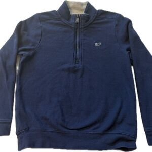 Vineyard Vines Navy Quarter-Zip Pullover with Whale Logo